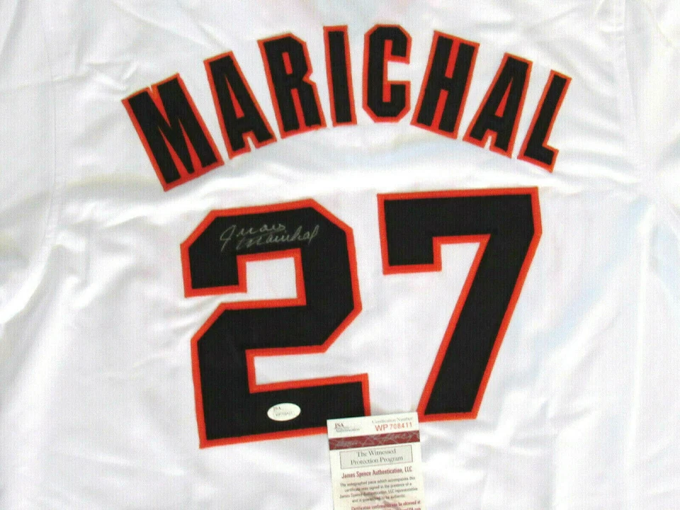 JUAN MARICHAL SAN FRANCISCO GIANT HOF PITCHER SIGNED AUTO HOME JERSEY JSA BEAUTY - Image 3 of 4