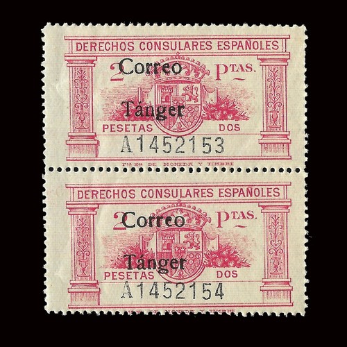 TANGER.1938. Derechos Consulares.2p.rosa.Blq2.Nuevo**.Edifil.144 | eBay