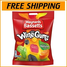 Sweet and Chewy Wine Gums - 165g Each, 12 Pack of Natural Fruit Gummies