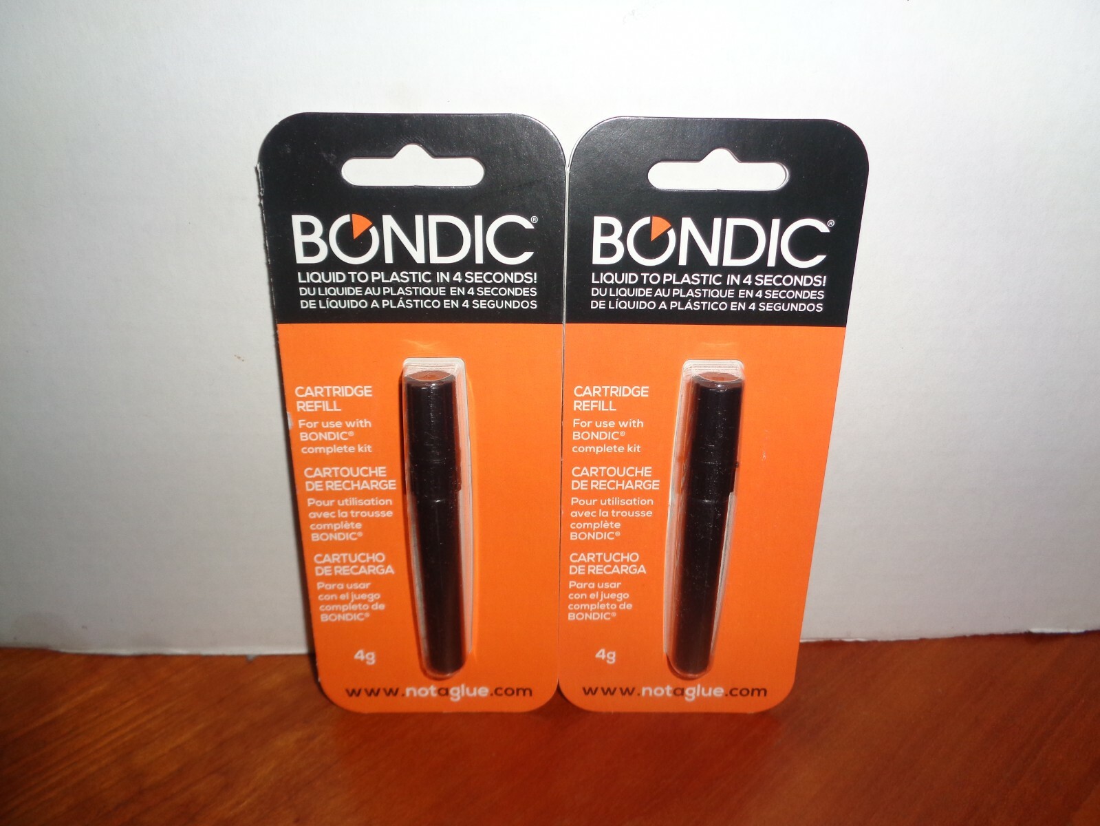 Lot 2 Bondic Refill 4 Gram Liquid Plastic Replacement Cartridge UV