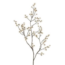 RAZ Import 35" Cream/Gold Flower Branch Floral/Berry Pick/Spray/Stem/Swag/Tree