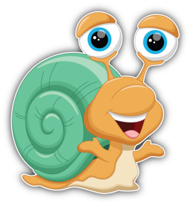Autoaufkleber Baby Schnecke Toon Comic Tier K98 Sticker 12cm süß Lustig Spaß