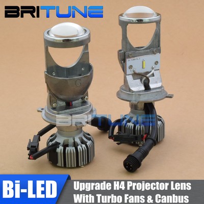 Upgrade Mini H4 Bi LED Projector Lens W/ EMC Canbus Decoder H4 9003 Headlight