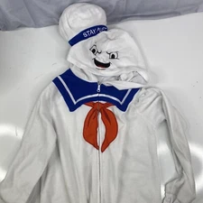 MJC Ghostbusters Stay Puft Halloween Costume Cosplay One Piece PJs Sz L (11-13)