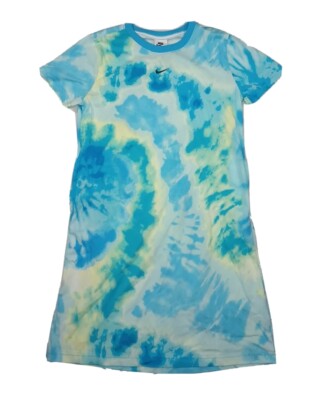 blue tie dye t shirt dress Dressed Like A Daydream Tie Dye Dress In Blue