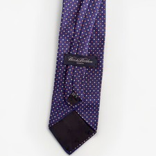 BROOKS BROTHERS Men's Silk Necktie Made In USA Designer Blue Geometric