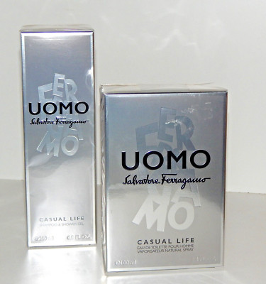 FERRAGAMO CASUAL LIFE 200ml SHOWER GEL + 100ml EAU de TOILETTE SPRAY
