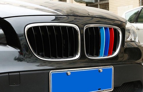 For BMW X1 E84 2010-2015 Three M-Color Front Centre Grille Decor Cover Trim 3PCS - Foto 6 di 8