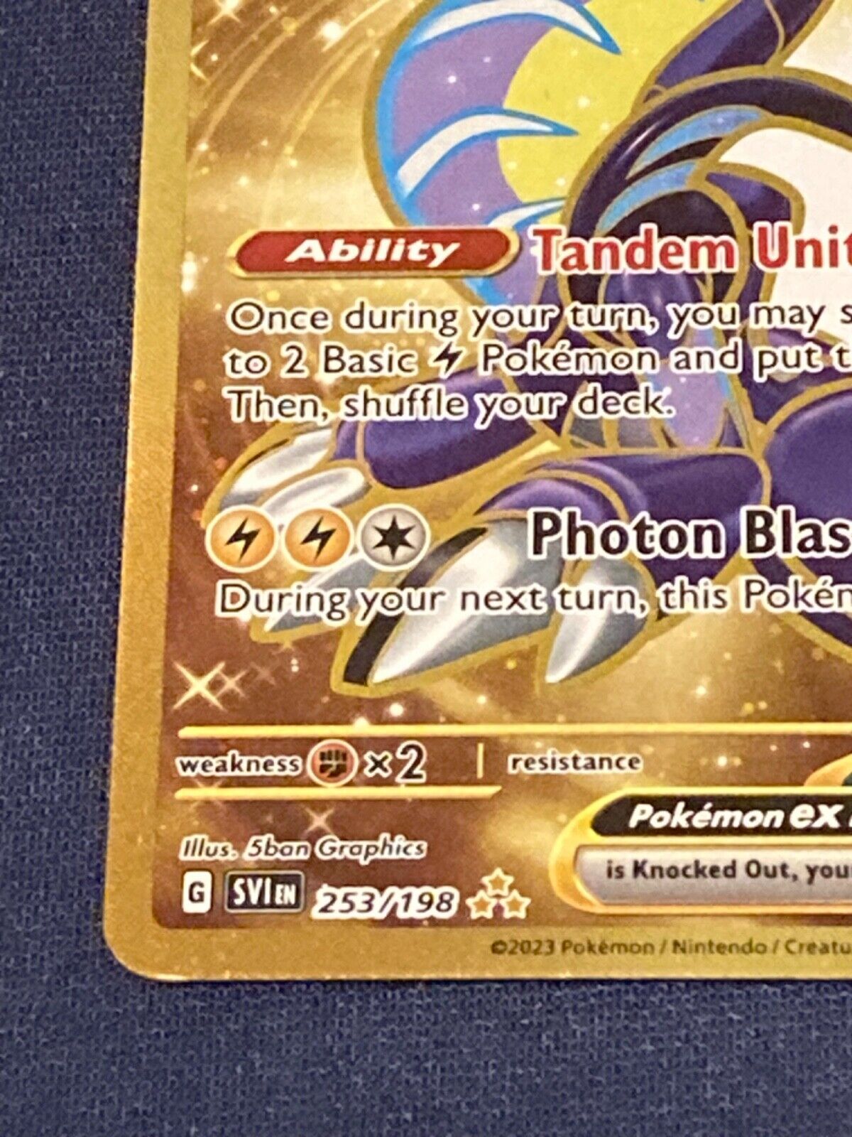 Miraidon EX Gold #253 Pokemon Scarlet & Violet, Hobbies & Toys, Toys &  Games on Carousell