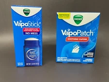 NEW Vicks Vapostick Solid Balm and VapPatch Soothing Vapors Aroma Patches
