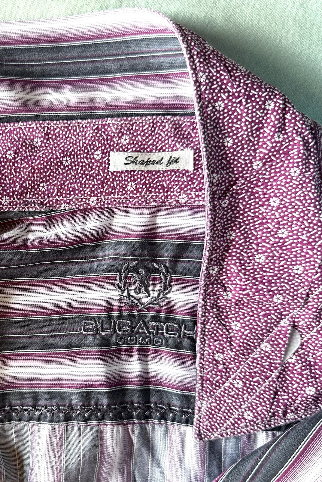 Bugatchi UOMO Long Sleeve Button Up Pattern Top S… - image 6