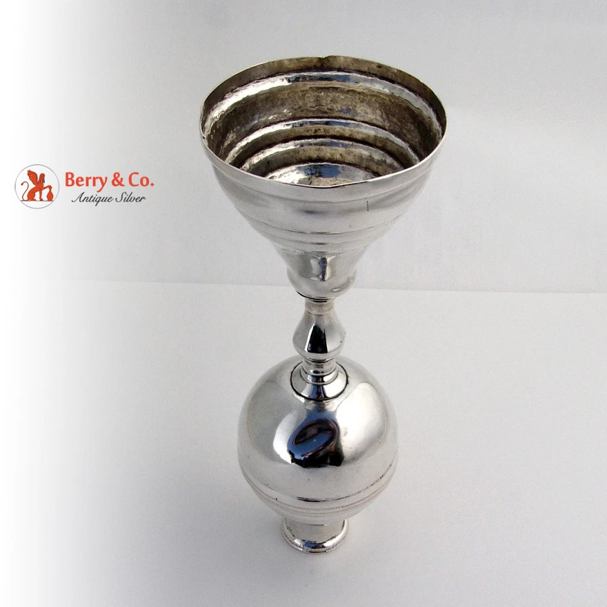 Taza Mate Pedestal Base Plata Colonial Española 1750 Foto 4 de 4
