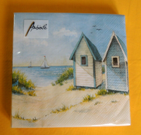 20 Servietten Am Strand 1 Packung Ambiente Motivservietten Maritim Strandhaus