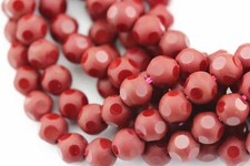 Red Crystal Glass Faceted Round Beads 4mm 6mm 8mm 10mm 15.5" Strand