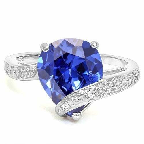 6 Karat 10X12 mm PREMIUM AAA TANSANIT COCKTAIL RING S 7. - Bild 5 von 11