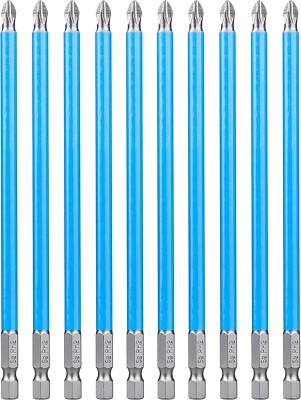 10Pcs 6-Inch Long Phillips Screwdriver Bit Set Magnetic Ph2 Impact Driver Bits #