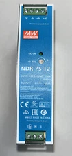 12 Volt DC 6.3Amp 75 Watt Industrial DIN Rail Power Supply Model # NDR-75-12
