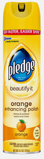 PLEDGE Orange Clean Scent Furniture Polish Spray Dusting Polishing 9.7 oz. 72373