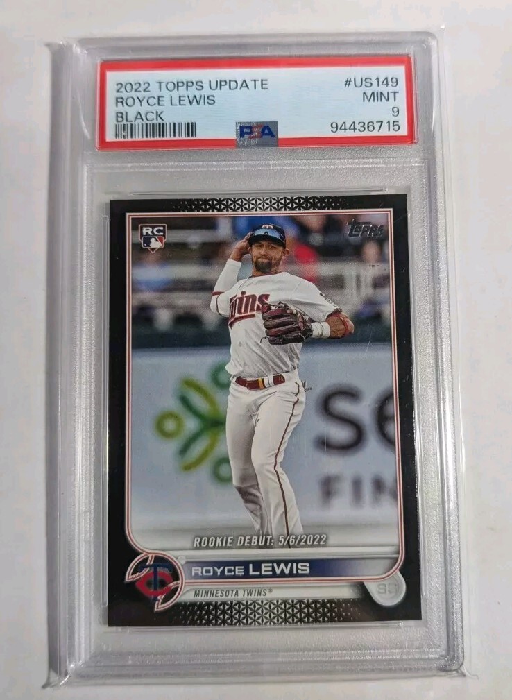 2022 Topps Update #US149 Royce Lewis Black Rookie Cards RC #/71 PSA 9 MINT!