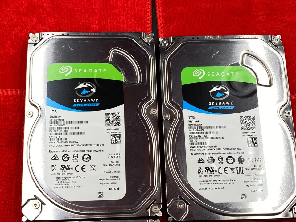 4 x SEAGATE SKYHAWK SURVEILLANCE 3.5" SATA 1TB HARD DRIVE 5900RPM ST1000VX005 - Image 3 of 4