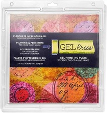 Gel Press Monoprinting Plate, 12"x12", 10803, Reusable Gel Printing Plate - NEW