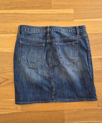 Eleganter Tommy Hilfiger Jeansrock Office Büro Denim blau washed 38
