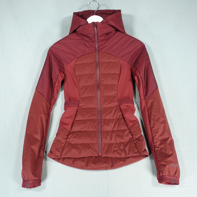 Lululemon Puffer Jacket Damen 0 Red Goose Down Insulated Active Running Hooded