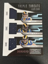 2018 Panini Playbook - Triple Threats Jared Goff, Cooper Kupp, Todd Gurley II...