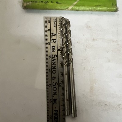 Precision Twist Drill 9/64 Qty 2 Jobber Length Fast Spiral NOS