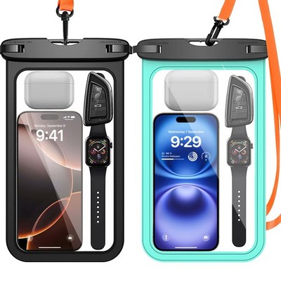 10'' Large Waterproof Phone Pouch Case Cover Dry Bag for iPhone 17 16 Pro Samsung