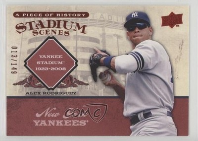 2008 Upper Deck A Piece of History Stadium Scenes Red 13/149 Alex Rodriguez 1e2v