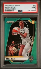2024 Panini Prizm WNBA #10 Angel Reese Green Prizms PSA 9