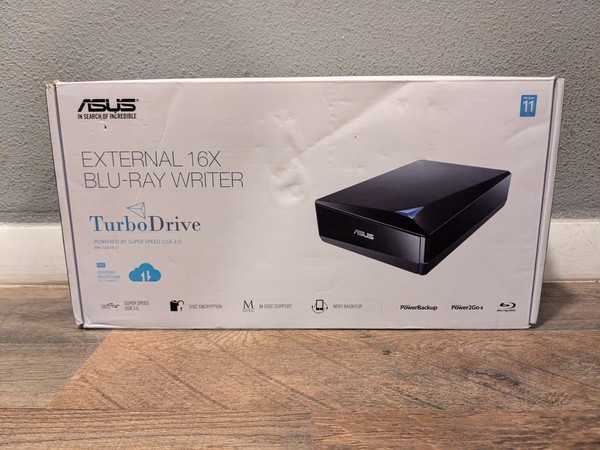 Nueva grabadora externa de Blu-ray ASUS BW-16D1X-U 16x regrabadora disco M USB 3.1 + PROBADA