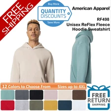 🔥 American Apparel Unisex ReFlex Fleece Hoodie Sweatshirt Up To 4XL RF498