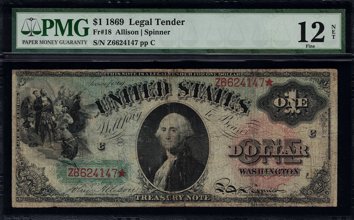 1869 $1 美国大码说明| eBay