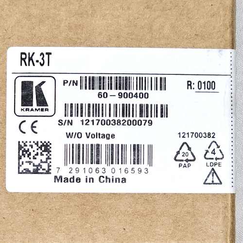 Kramer RK‑3T 19‑Inch Rack Adapter for 3 TOOLS | Part 60-900400 | NEW - Photo 2/4