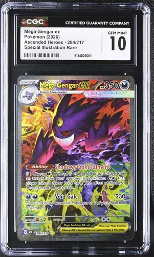 Pokemon Mega Gengar ex Ascended Heroes Special Illustration Rare #284 CGC 10