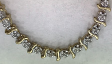10 karat diamond tennis bracelet 10K yellow gold ladies 2/5 Ct diamond bracelet