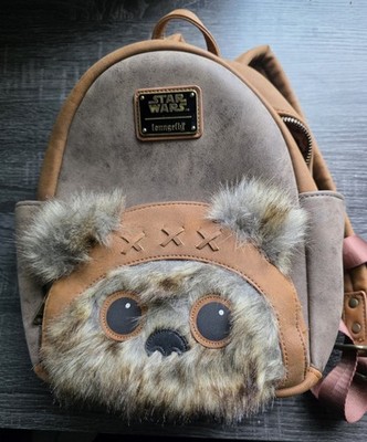 Loungefly Star Wars Wicket Ewok Faux Leather Mini Backpack RARE
