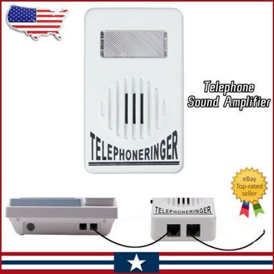 Extra-Loud Telephone Ringer Phone Sound Amplifier Strobe Light Flash ...