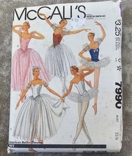New UC McCall's Ballet Dress TUTU Costume Ballerina Dress Size 8 31" Bust