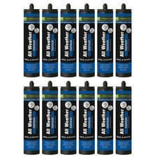 12x Allwetter Repair Dachdicht, Butyldichtstoff wasserfest haftstark 300ml