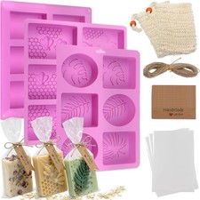 102 Pcs Soap Making Mold Kit - 3 Silicone Molds,