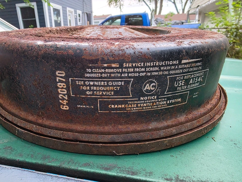 Chevrolet Malibu Impala 1959-65 2 bbl purificador de aire Foto 3 de 4