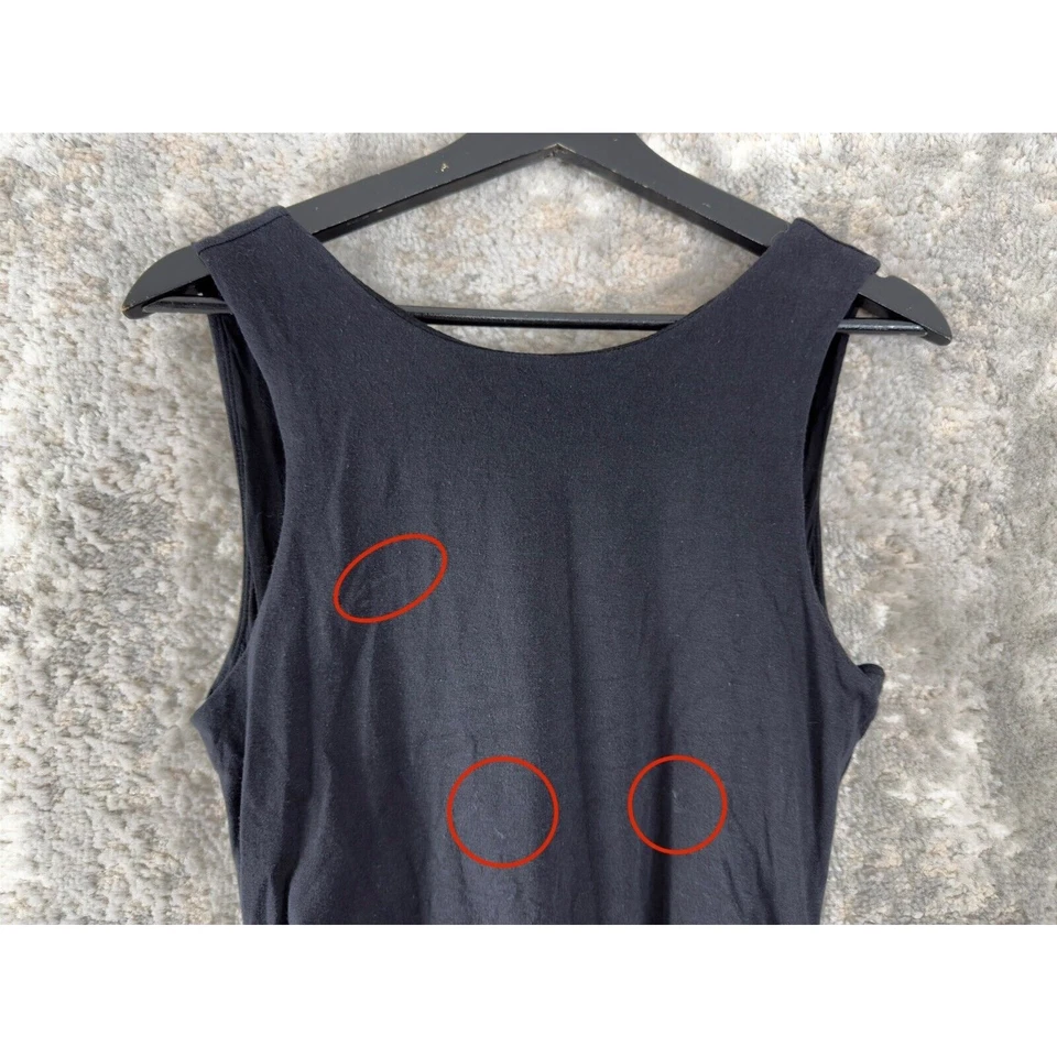 Maxi Vestido Athleta Talla M Sin Mangas Jersey Elástico Pima Mezcla Algodón Forrado Acanalado Foto 2 de 4