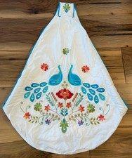 Serena  Lily Quilted Baby Sling Medium Embroidered Floral Peacock Designer