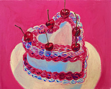 “With a Cherry on Top” - Still Life- Contemporary Art