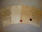 4 certificates office Rodenberg Groß-Nenndorf - baptism death certificate Lower Saxony 1850