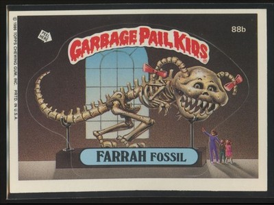 1986 Garbage Pail Kids Series 3 Farrah Fossil #88B