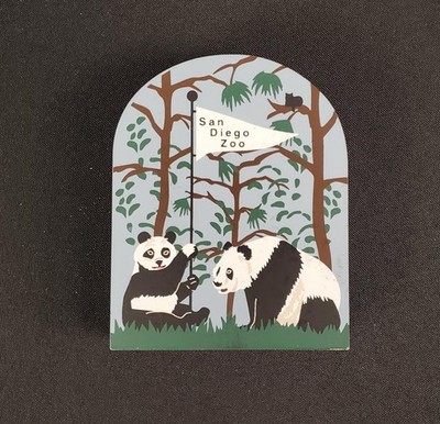1997 Cat's Meow Shelf Sitter San Diego Zoo Giant Pandas Shi-Shi and Bai-Yum
